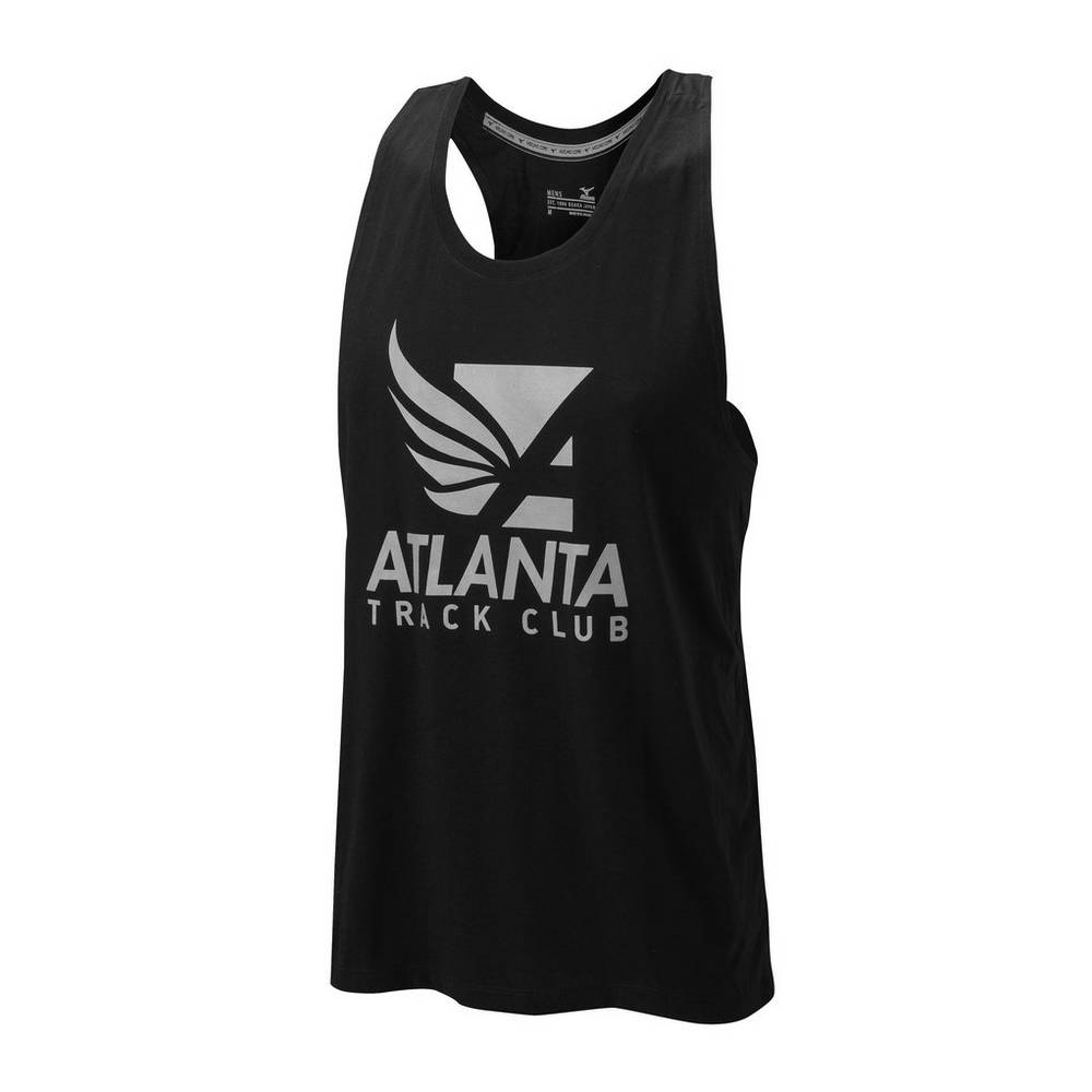 Camiseta De Tirantes Mizuno Atlanta Track Club 50/50 Hombre Negras Baratas WEDQ-45103